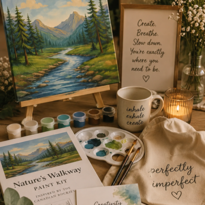 'The Art of Feeling Alive - Perfectly Imperfect' with the subtitle An Evening of Creativity, Wellbeing & Happiness. Wellbeing Workshop Penney Murphy Saskatoon